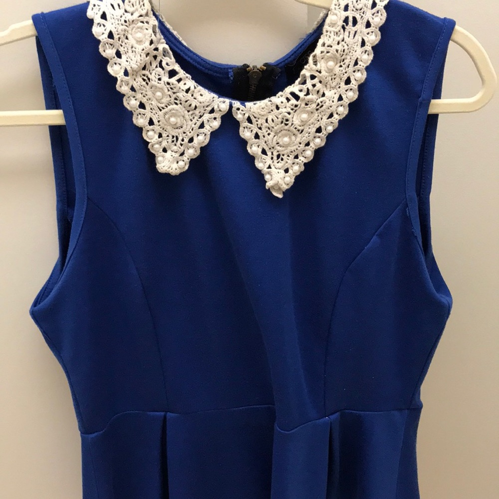 Grass Collection blue pelplum top